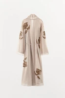 SILK KIMONO WITH EMBROIDERY AND BEADS