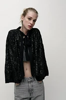 BOW SEQUIN JACKET