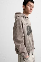 PRINTED WASHED SWEATSHIRT