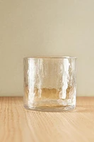 VERRE EN VERRE RECYCLABLE MARTELÉ