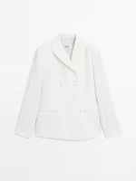 Blazer cache-cœur moulant en lin - Limited Edition