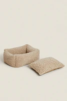 FAUX SHEARLING PET BED