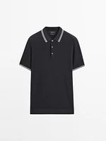 100% cotton knit polo shirt
