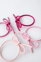FOUR-PACK OF BOW HAIR TIES