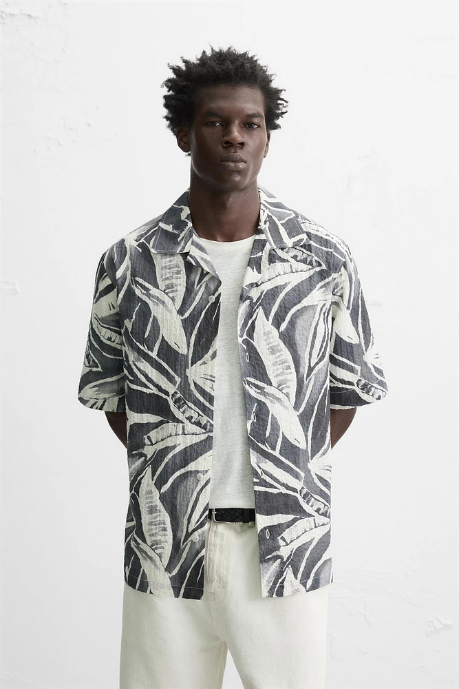 CHEMISE EN SEERSUCKER IMPRIMÉ