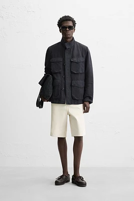 VESTE COTON - LIN POCHES