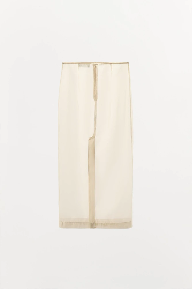 JUPE MIDI EN ORGANZA