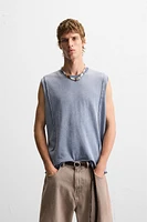 WASHED KNIT TANK TOP