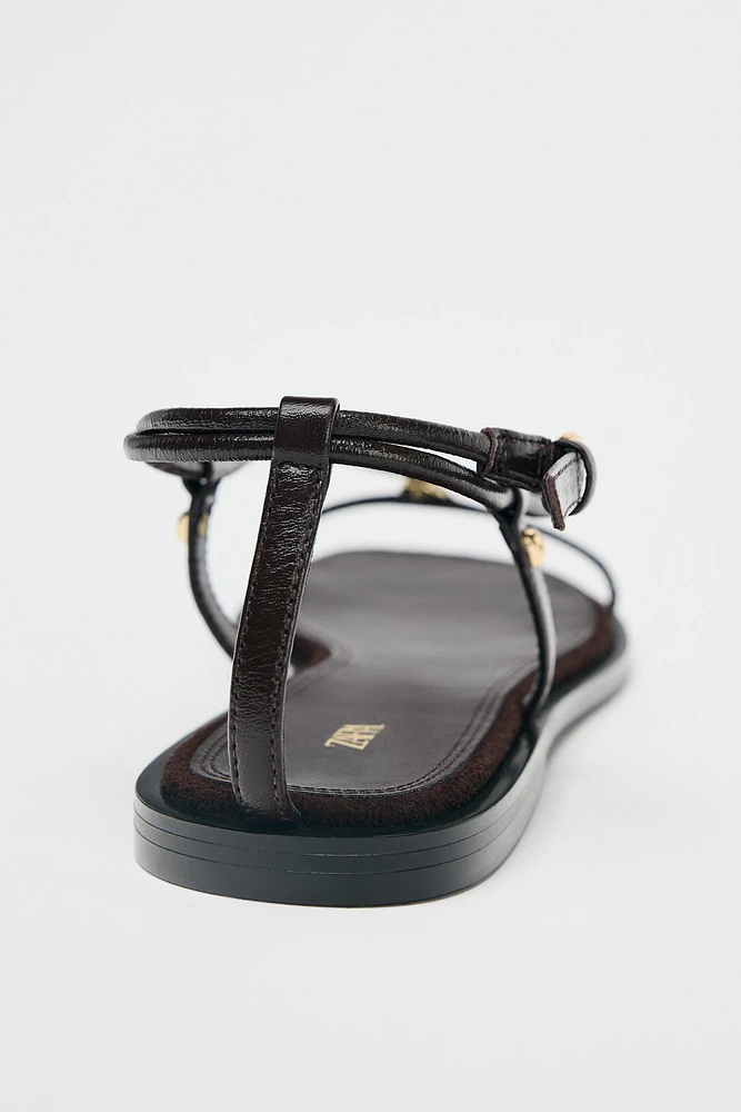 SANDALES BRIDES FINES EN CUIR