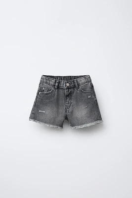 RIPPED DENIM SHORTS
