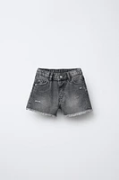 RIPPED DENIM SHORTS