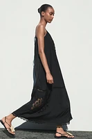 EMBROIDERED VOLUMINOUS MIDI DRESS
