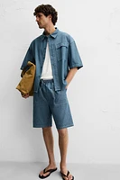RELAXED FIT DENIM SHORTS