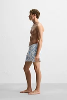 GEOMETRIC PRINT MID-LENGTH SWIMSUIT