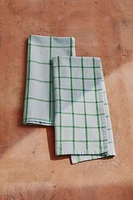 SET OF CHECK COTTON KITCHEN TOWELS (SET OF 2)