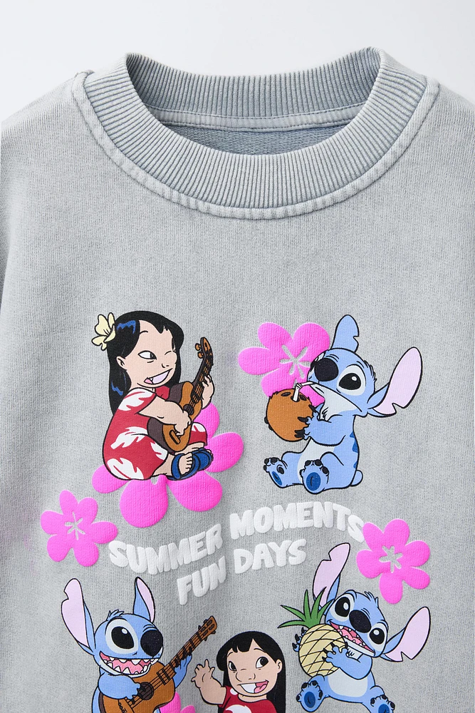 SWEAT EFFET DÉLAVÉ LILO & STITCH © DISNEY