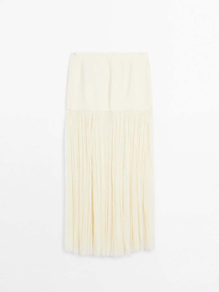 Jupe longue corset en soie mélangée - Studio