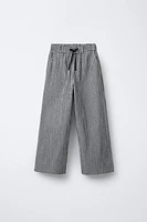 PANTALON WIDE LEG IMPRIMÉ CARREAUX VICHY
