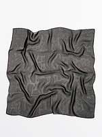 Polka dot print 100% silk scarf