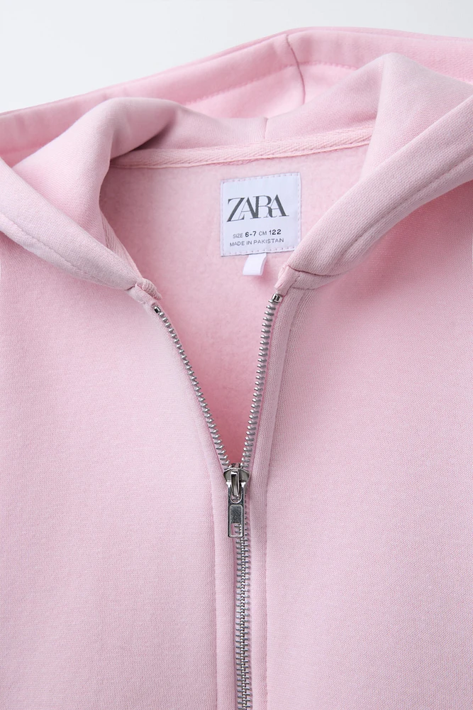 HOODED SWEATSHIRT WITH ZIP