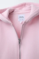 HOODED SWEATSHIRT WITH ZIP