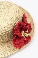 FLOWER BRAIDED HAT