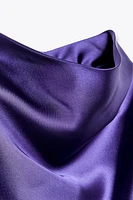 SATIN EFFECT HALTER TOP