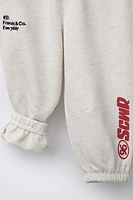 PLUSH TEXT JOGGERS