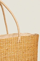 LARGE RAFFIA TOTE BAG