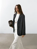 Blazer loose fit denim