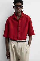 CHEMISE STRUCTURE COTON ET LIN