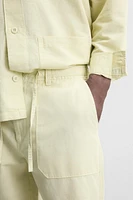 STRAIGHT FIT LINEN COTTON PANTS