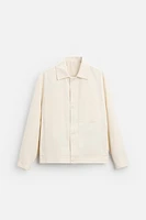 TEXTURED POCKET OVERSHIRT