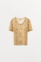 JACQUARD KNIT T-SHIRT