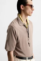 VISCOSE KNIT POLO SHIRT