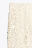 SEQUIN STRAIGHT LEG PANTS