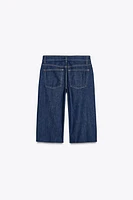 TRF MID-RISE CAPRI DENIM SHORTS