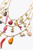 3 PACK OF METAL CHARM NECKLACES