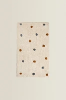 CHILDREN'S RECTANGULAR TEXTURED POLKA DOT RUG