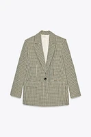 STRAIGHT HOUNDSTOOTH BLAZER