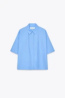 CROPPED POPLIN SHIRT ZW COLLECTION