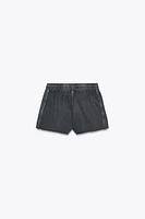 SHORT MOLLETON EFFET DÉLAVÉ