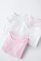 LOT DE CINQ BODYS FRAISES