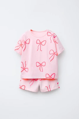 PRINTED T-SHIRT AND BERMUDA SET