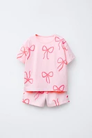 PRINTED T-SHIRT AND BERMUDA SET