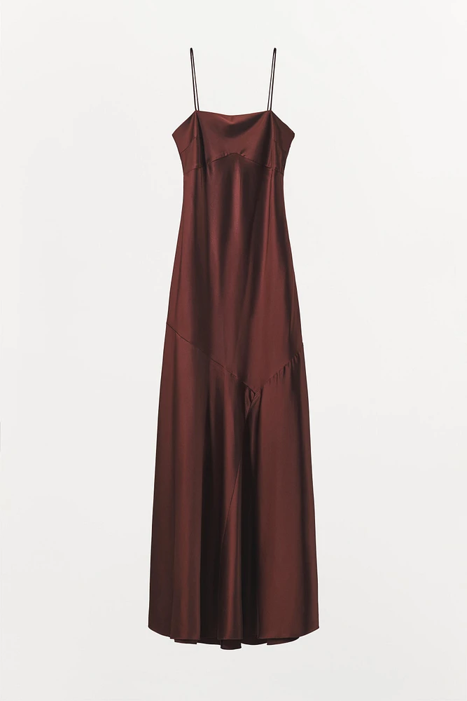 SATIN STRAP DRESS