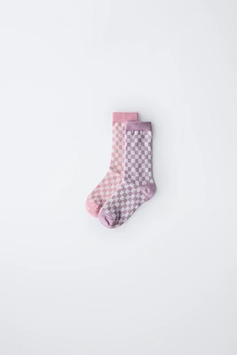 TWO-PACK OF CHECKERBOARD SOCKS