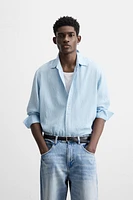 STRIPED VISCOSE BLEND SHIRT