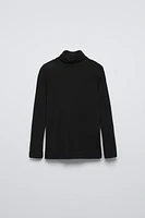 WOOL BLEND TURTLENECK SHIRT