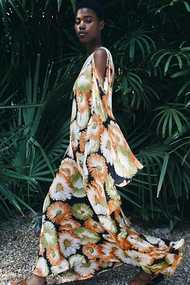 ZW COLLECTION ASYMMETRIC PRINT DRESS